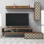 HANAH HOME TV polica Planet Walnut Cream - slika 4