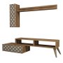 HANAH HOME TV polica Planet Walnut Cream - slika 5
