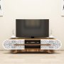 HANAH HOME TV polica Defne - Walnut White - slika 2