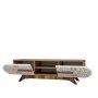 HANAH HOME TV polica Defne - Walnut White - slika 3