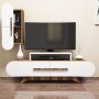 HANAH HOME TV polica Rose S Walnut White - slika 2