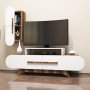 HANAH HOME TV polica Rose S Walnut White - slika 1