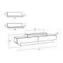 HANAH HOME TV polica Lusi White Walnut - slika 4