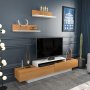HANAH HOME TV polica Lusi White Teak - slika 2