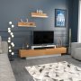 HANAH HOME TV polica Lusi White Teak - slika 3