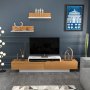HANAH HOME TV polica Lusi White Teak - slika 1