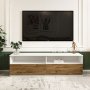 HANAH HOME TV polica Centra White Natural - slika 2