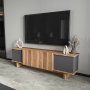 HANAH HOME TV polica Diana Anthracite Walnut - slika 2