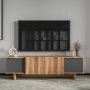 HANAH HOME TV polica Diana Anthracite Walnut - slika 3