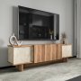 HANAH HOME TV polica Diana Travertine Walnut - slika 1