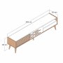 HANAH HOME TV polica Valensiya - Walnut White - slika 3