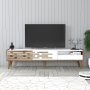 HANAH HOME TV polica Valensiya - Walnut White - slika 1