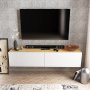 HANAH HOME TV polica Poling White Walnut - slika 1