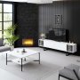 HANAH HOME TV polica Chrome Line White Black - slika 5