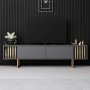 HANAH HOME TV polica Gold Line Anthracite Gold - slika 2