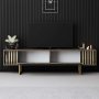HANAH HOME TV polica Gold Line Walnut Black - slika 3