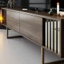 HANAH HOME TV polica Gold Line Walnut Black - slika 4