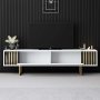 HANAH HOME TV polica Gold Line White Gold - slika 3