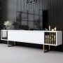 HANAH HOME TV polica Gold Line White Gold - slika 1