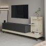 HANAH HOME TV polica Dizayn Anthracite Travertine - slika 3