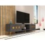 HANAH HOME TV polica Dome Anthracite Gold - slika 2