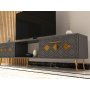 HANAH HOME TV polica Dome Anthracite Gold - slika 3