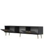 HANAH HOME TV polica Nida Anthracite Gold - slika 5