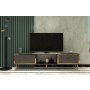 HANAH HOME TV polica Arno Anthracite Gold - slika 1