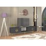 HANAH HOME TV polica Robber Anthracite Gold - slika 2
