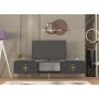HANAH HOME TV polica Robber Anthracite Gold - slika 1