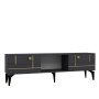 HANAH HOME TV polica Madera Anthracite Gold - slika 4