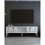 HANAH HOME TV polica Madera White Silver - slika 1