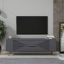 HANAH HOME TV polica Retrol1 Anthracite Gold - slika 1