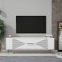HANAH HOME TV polica Retrol1 White Silver - slika 1