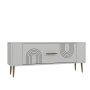HANAH HOME TV polica Retrol2 White Gold - slika 3