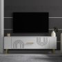 HANAH HOME TV polica Retrol2 White Gold - slika 1