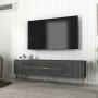 HANAH HOME TV polica Retrol3 Anthracite Gold - slika 2