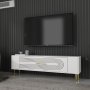 HANAH HOME TV polica Retrol3 White Gold - slika 2