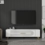 HANAH HOME TV polica Retrol3 White Gold - slika 1