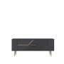 HANAH HOME TV polica Retrolp5 Anthracite Gold - slika 3