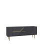 HANAH HOME TV polica Retrolp5 Anthracite Gold - slika 4