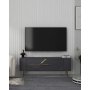 HANAH HOME TV polica Retrolp5 Anthracite Gold - slika 1