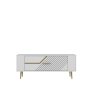 HANAH HOME TV polica Retrolp5 White Gold - slika 3