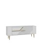 HANAH HOME TV polica Retrolp5 White Gold - slika 4