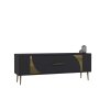 HANAH HOME TV polica Retrop2 Anthracite Gold - slika 3