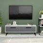 HANAH HOME TV polica Melisa White Anthracite - slika 1