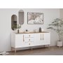 HANAH HOME Komoda Mitra Mirror White - slika 4