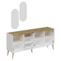 HANAH HOME Komoda Mitra Mirror White - slika 5