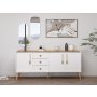 HANAH HOME Komoda Mitra Mirror White - slika 1
