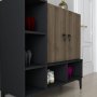 HANAH HOME Komoda Platin Black Walnut - slika 3